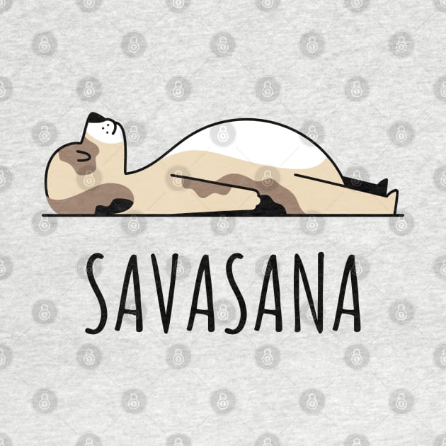 Yoga Dog Lover Savasana Sleeping Namaste Puppy Doggy Doga by Created by JR